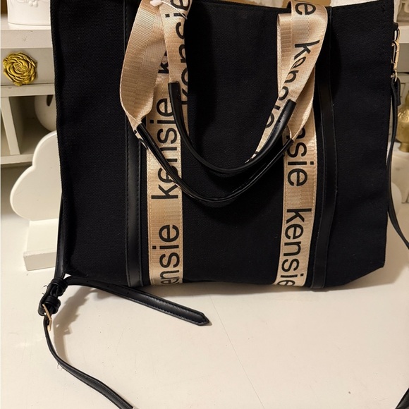 Kensie Tote Black and Cream And Copper. Large Brand New With Tags. MSRP - Picture 9 of 15